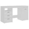 Desk White 140x50x76 cm Engineered Wood