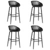 5 Piece Bar Set White and Black