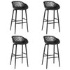 5 Piece Bar Set White and Black