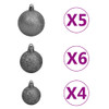 Slim Artificial Christmas Tree with LEDs&Ball Set Green 150 cm