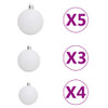Slim Artificial Christmas Tree with LEDs&Ball Set Green 150 cm