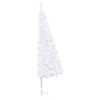 Corner Artificial Christmas Tree LEDs&Ball Set White 150 cm PVC