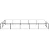 Dog Kennel Black 15 m² Steel