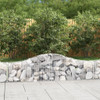 Arched Gabion Baskets 2 pcs 200x30x40/60 cm Galvanised Iron