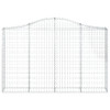 Arched Gabion Baskets 2 pcs 200x30x120/140 cm Galvanised Iron