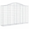 Arched Gabion Baskets 2 pcs 200x30x120/140 cm Galvanised Iron