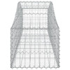 Arched Gabion Baskets 3 pcs 200x50x40/60 cm Galvanised Iron