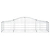 Arched Gabion Baskets 3 pcs 200x50x40/60 cm Galvanised Iron