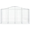 Arched Gabion Baskets 7 pcs 200x50x100/120 cm Galvanised Iron