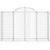 Arched Gabion Baskets 2 pcs 200x50x120/140 cm Galvanised Iron