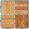 Decking Tiles 30 pcs 30x30 cm Solid Wood Teak