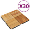 Decking Tiles 30 pcs 30x30 cm Solid Wood Teak