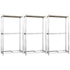 2-Layer Tire Racks 3 pcs Silver 110x40x180 cm Steel