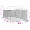 Outdoor Dog Kennel with Roof Silver 3x6x2.5 m Galvanised Steel