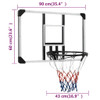 Basketball Backboard Transparent 90x60x2.5 cm Polycarbonate