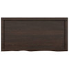 Bathroom Countertop Dark Grey 100x50x6 cm Treated Solid Wood