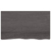 Bathroom Countertop Dark Grey 100x60x4 cm Treated Solid Wood