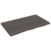 Bathroom Countertop Dark Grey 100x60x4 cm Treated Solid Wood