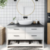 Bathroom Countertop Dark Grey 100x60x6 cm Treated Solid Wood