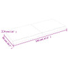 Bathroom Countertop Dark Grey 120x50x4 cm Treated Solid Wood