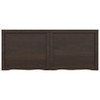 Bathroom Countertop Dark Grey 120x50x4 cm Treated Solid Wood