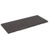 Bathroom Countertop Dark Grey 120x50x4 cm Treated Solid Wood