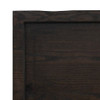 Table Top Dark Grey 160x50x4 cm Treated Solid Wood Oak