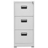 Filing Cabinet Light Grey 46x62x102.5 cm Steel