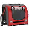 Pet Bike Trailer Red and Grey Oxford Fabric and Iron