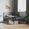 Metal Bed Frame with Headboard Black 106x203 cm King Single Size