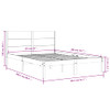 vidaXL Bed Frame White Solid Wood 153x203 cm Queen Size