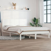 vidaXL Bed Frame White Solid Wood 153x203 cm Queen Size