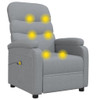 vidaXL Massage Chair Light Grey Fabric