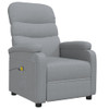 vidaXL Massage Chair Light Grey Fabric