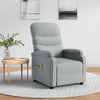 vidaXL Massage Chair Light Grey Fabric