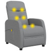 vidaXL Massage Chair Light Grey Fabric