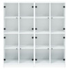 vidaXL Bookcase with Doors White 136x37x142 cm Engineered Wood