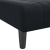 vidaXL Chaise Longue Black Velvet