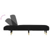 vidaXL Chaise Longue Black Velvet