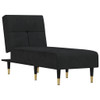 vidaXL Chaise Longue Black Velvet