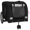 vidaXL Pet Bike Trailer Black Oxford Fabric and Iron