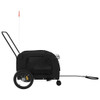 vidaXL Pet Bike Trailer Black Oxford Fabric and Iron