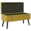 vidaXL Bench with Storage Compartment Mustard Yellow 80 cm Velvet