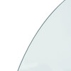 vidaXL Fireplace Glass Plate Half Round 1000x500 mm