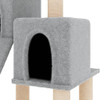 vidaXL Cat Tree with Sisal Scratching Posts Light Grey 82 cm