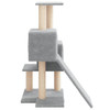 vidaXL Cat Tree with Sisal Scratching Posts Light Grey 82 cm