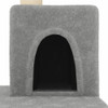 vidaXL Cat Tree with Sisal Scratching Posts Light Grey 123 cm