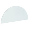 vidaXL Fireplace Glass Plate Half Round 1200x500 mm