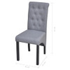 vidaXL Dining Chairs 6 pcs Light Grey Fabric