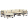 vidaXL 6 Piece Garden Lounge Set with Cushions Anthracite Poly Rattan